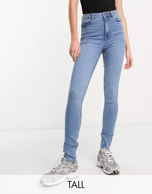 New Look Tall – Lift & Shape – Enge Jeans in Mittelblau