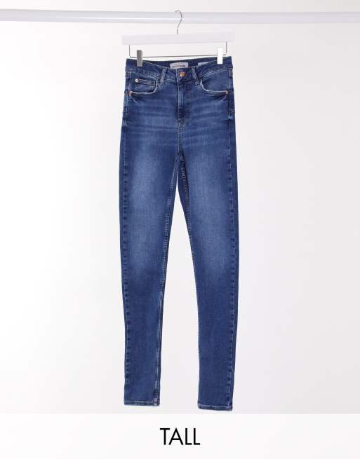 New Look Tall – Niebieskie jeansy modelujące o obcisłym kroju