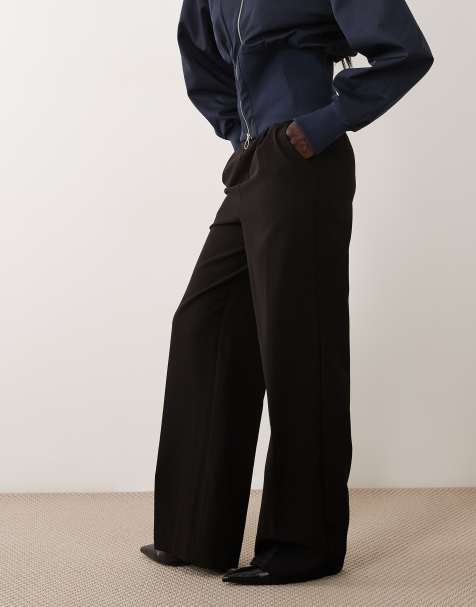 New Look Tall pantaloni a gamba larga neri - view 1