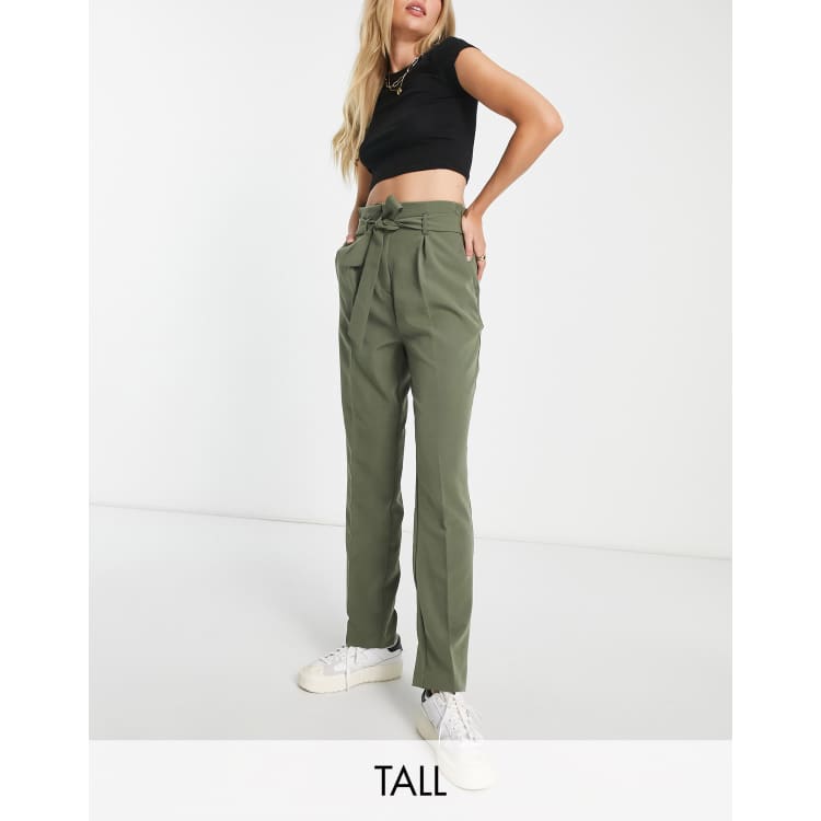 Tall Paperbag Waist Belted Pants