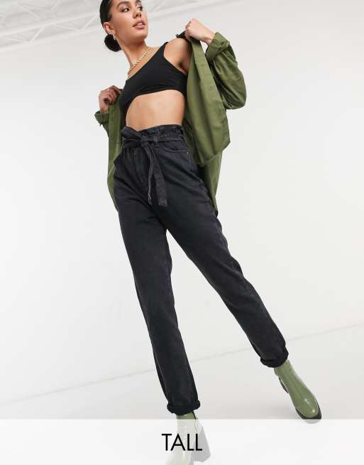 paperbag jeans black