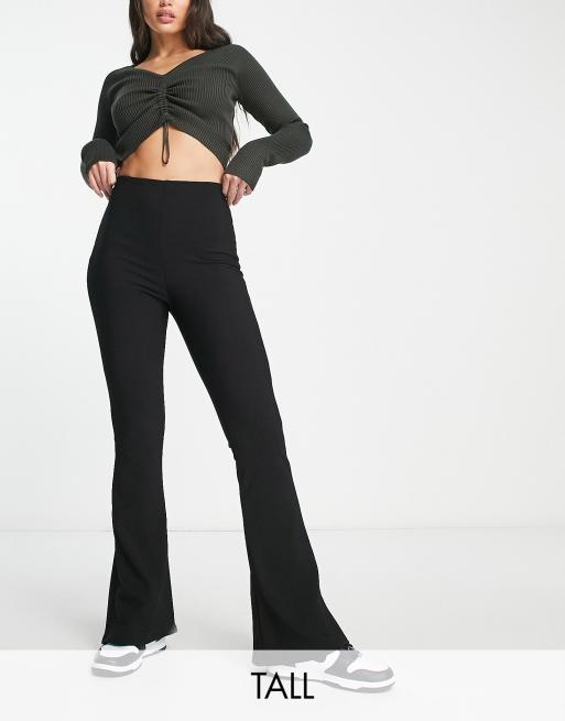 ASOS DESIGN Tall Flare Leggings in Rib