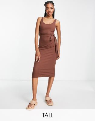 bodycon tie waist dress