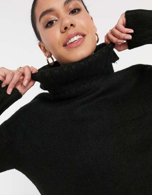 New look hotsell black roll neck