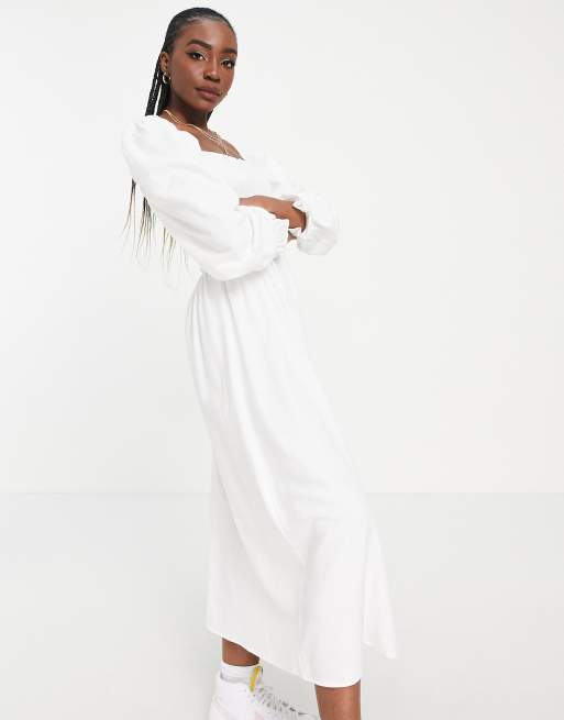 New look white outlet midi dress