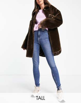 New Look Tall skinny jean in blue - ASOS Price Checker