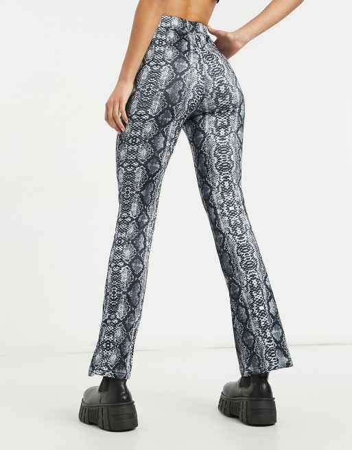 Snake flared pants store grey