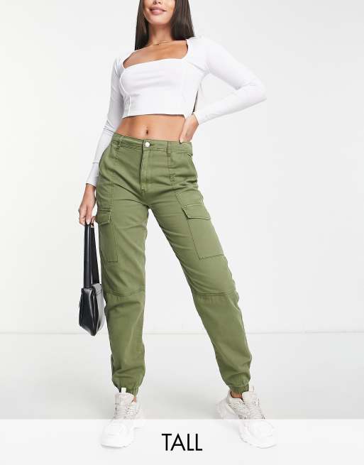New Look Tall – Spodnie bojówki w kolorze khaki