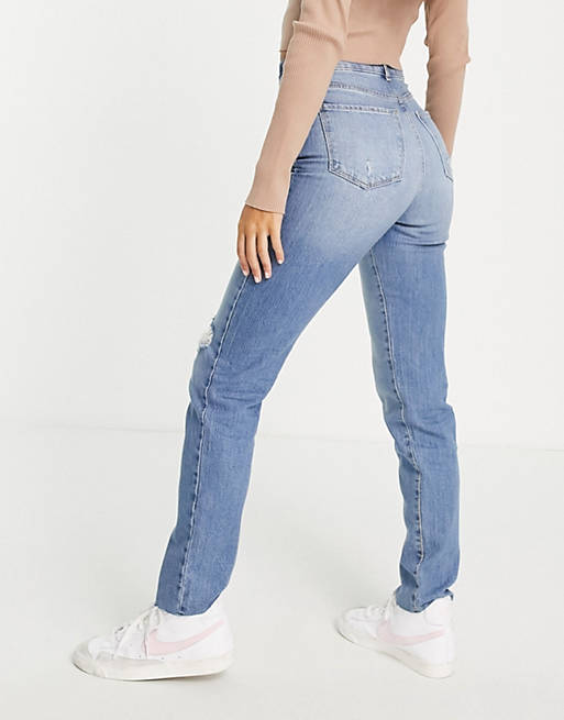 Jeans New Look Tall straight leg jeans in mid blue 
