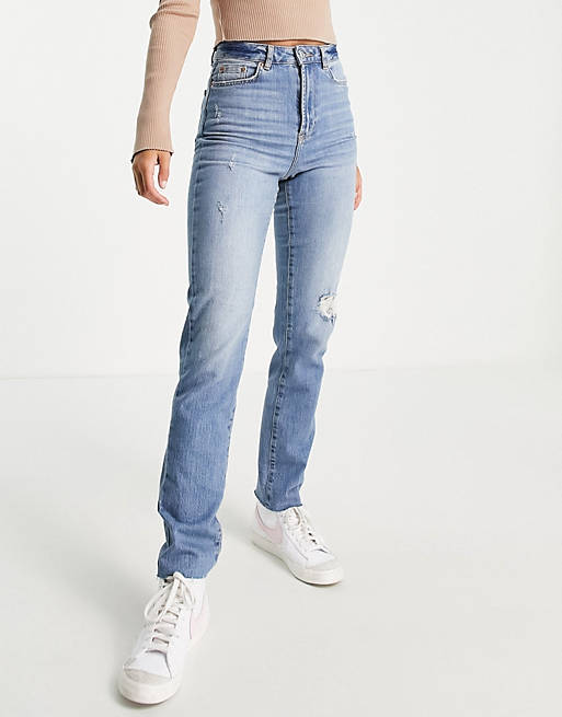 Jeans New Look Tall straight leg jeans in mid blue 