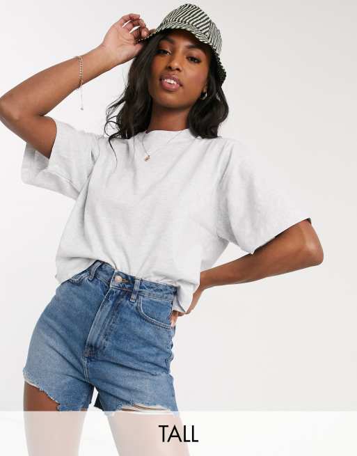 High waisted denim shorts new clearance look