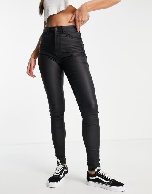 New Look Tall – Svarta formande skinny jeans med beläggning, 2 av 4