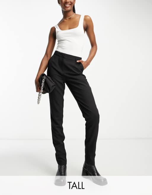 Black tailored cheap skinny trousers