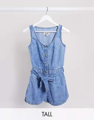 tall denim playsuit