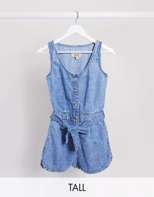 tall denim playsuit