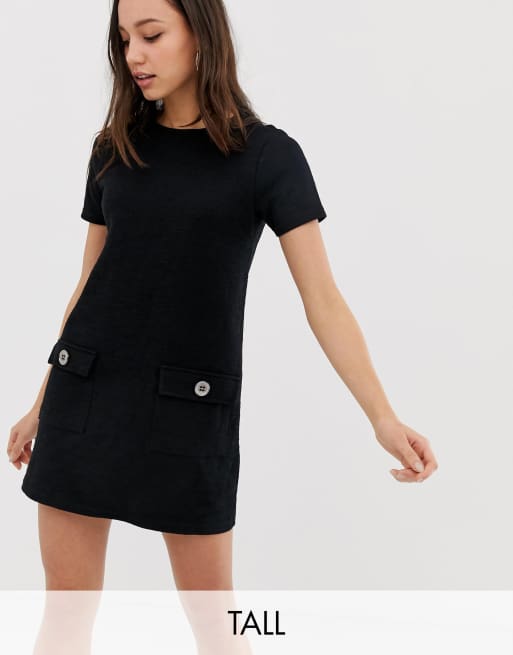 New Look - Tall - Tuniek met zakje in zwart