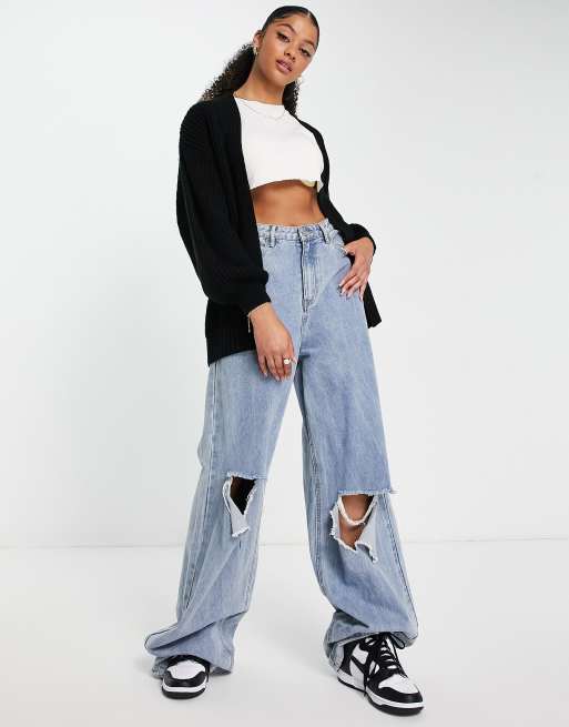 New Look Tall - Vest met ballonmouwen in zwart, 4 van 4