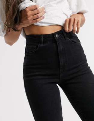 new look black mom jeans