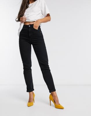 black tall mom jeans