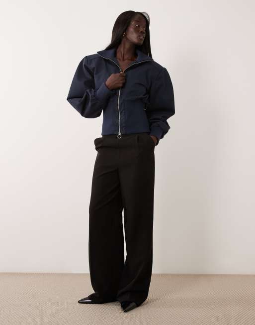 New Look Tall wide leg pull on trouser in black, 2 of 5