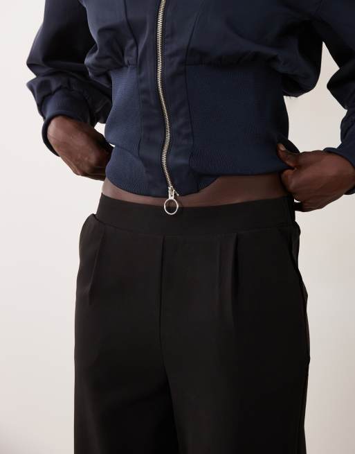 New Look Tall wide leg pull on trouser in black, 5 of 5