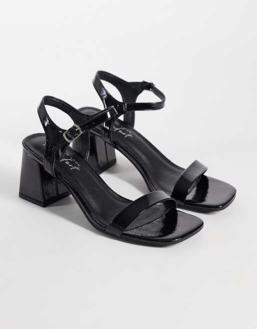 New Look talon carré bas noir, 2 de 5