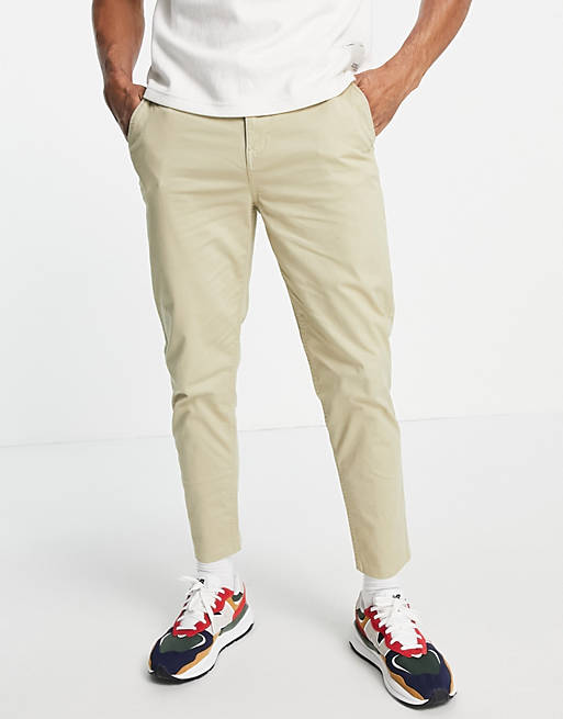 New Look tapered chino in stone