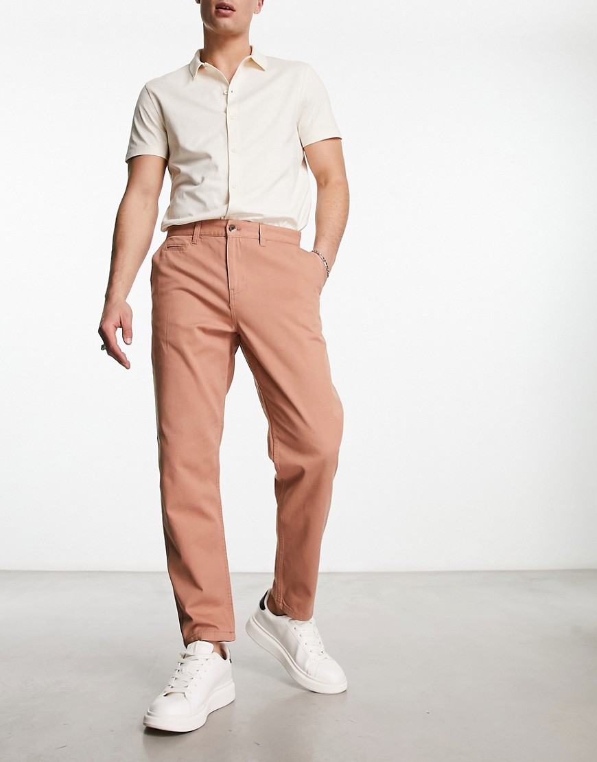 New Look Tapered Chinos In Light Brown