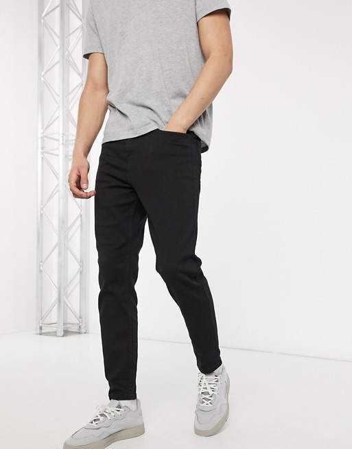 New Look tapered jeans in black