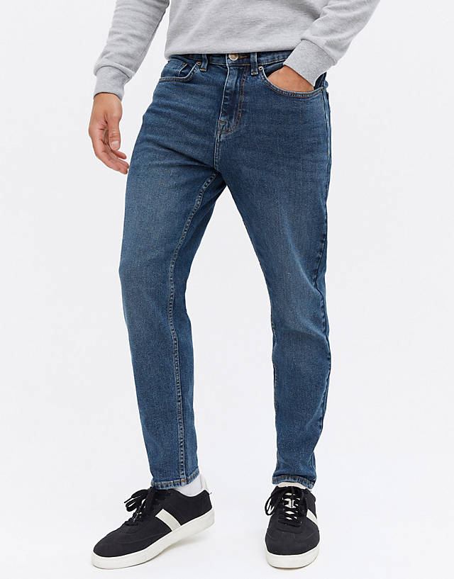 New Look - tapered jeans in mid blue