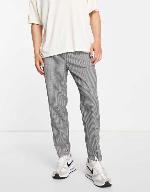 Selected Homme slim fit tapered smart trousers in grey melange