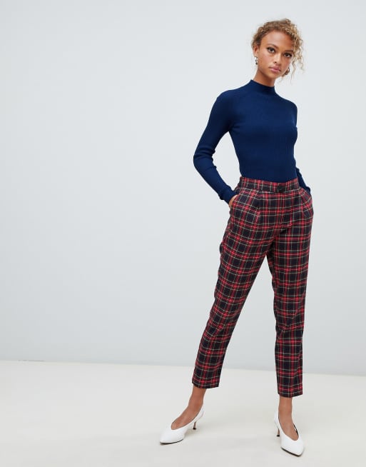 Tartan Plaid Pull-On Pants