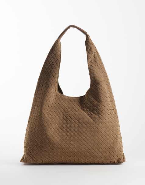 New Look Tasche in Kamel mit Wildlederoptik und Flechtstruktur - view 1