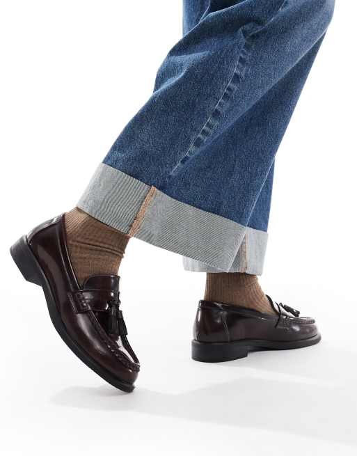 New Look tassel loafers in brown