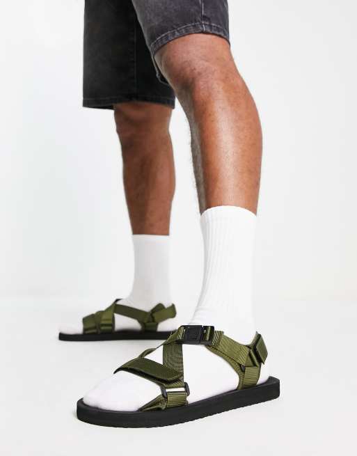 New look khaki store sandals