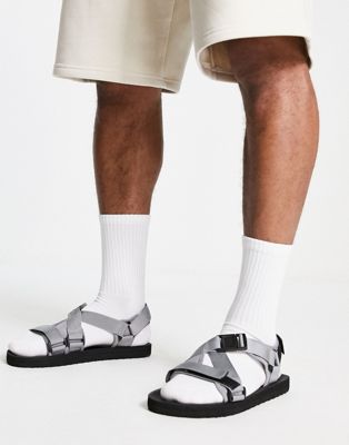 New Look technical sandals in grey