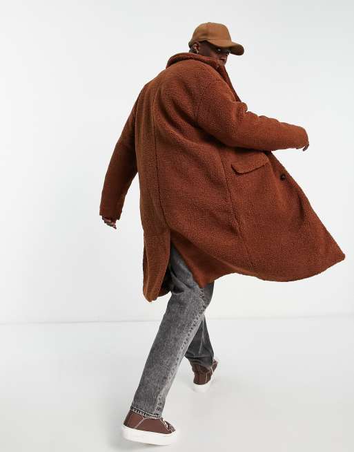 New look outlet rust teddy coat