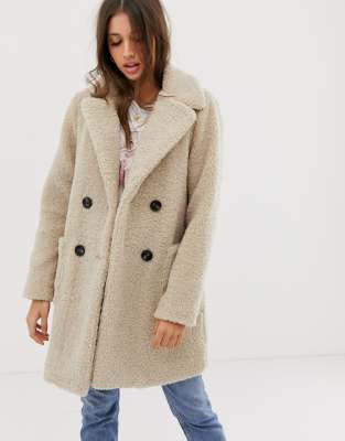 New look white teddy on sale coat