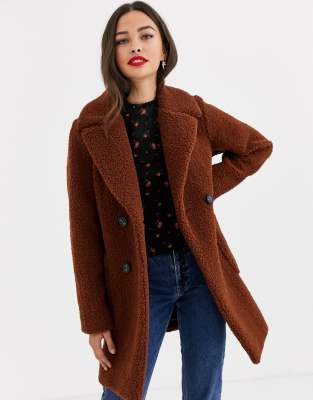 asos petite teddy coat