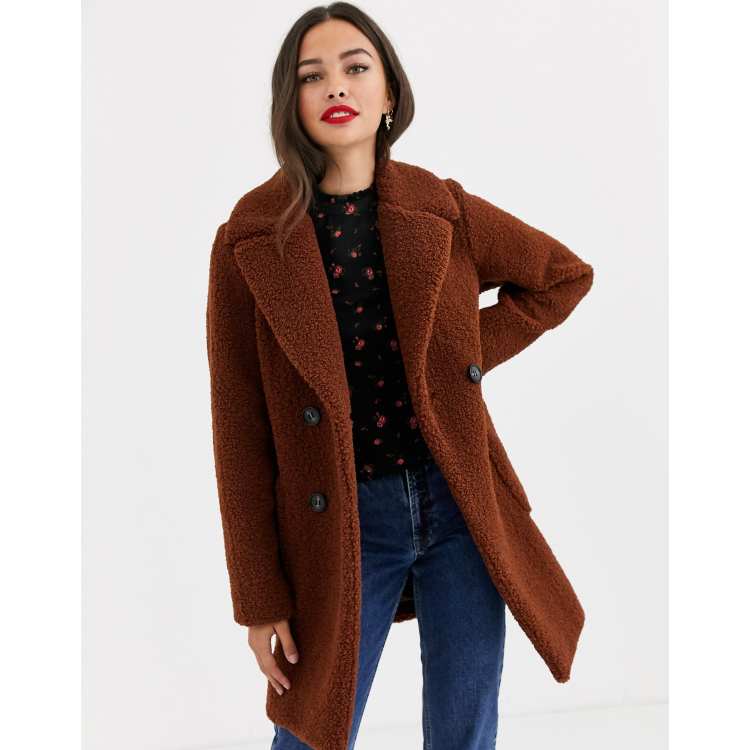 Rust colour 2025 teddy coat