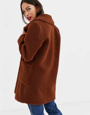 asos design teddy coat