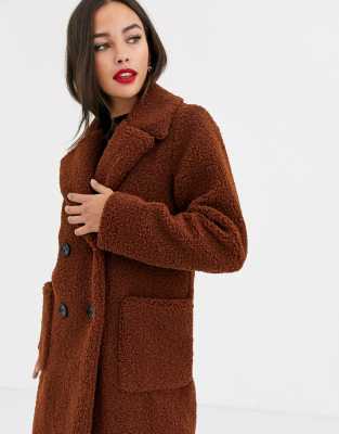 asos petite teddy coat