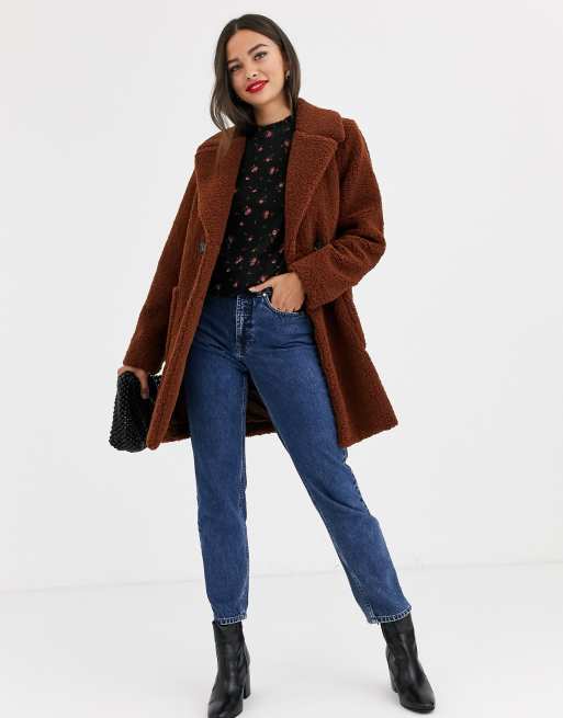 Asos new look outlet teddy coat