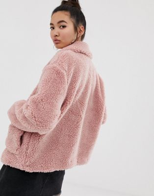 pink teddy jacket