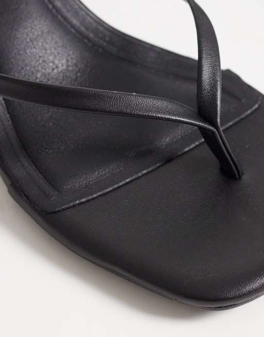 New Look - Teensandalen met kitten hakken in zwart, 4 van 4