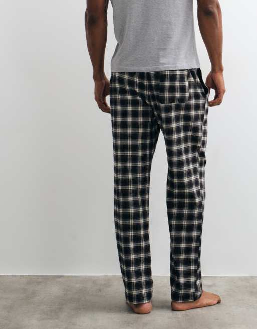 New Look ternede pyjamasbukser i sort, 4 af 4