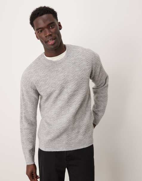 New Look textured jumper in grey marl - view 1