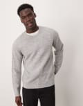 [New Look] New Look textured jumper in grey marl XL Grey Marl