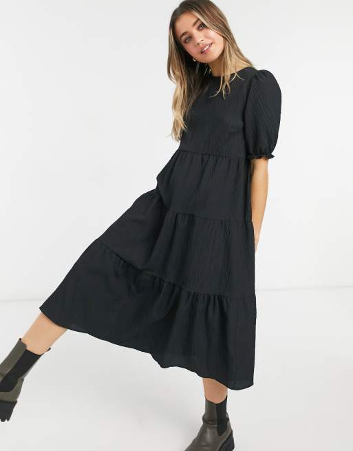 Tiered smock 2025 midi dress