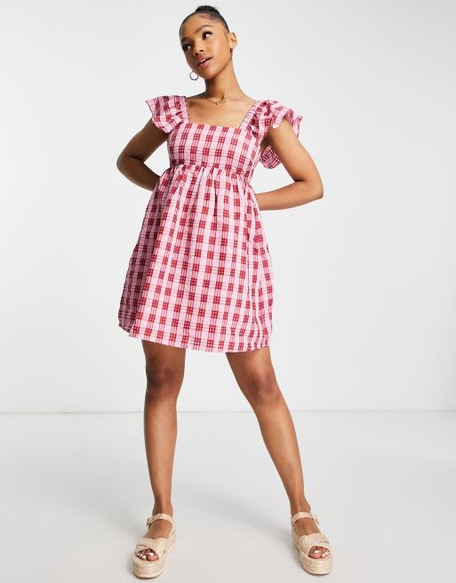 Gingham 2025 strap dress